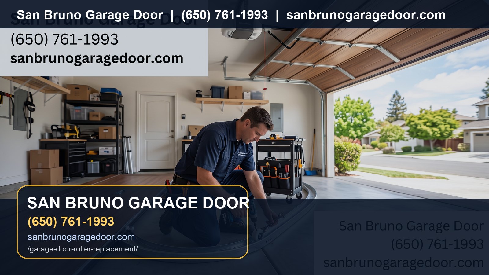 Garage Door Roller Replacement San Bruno branded visual