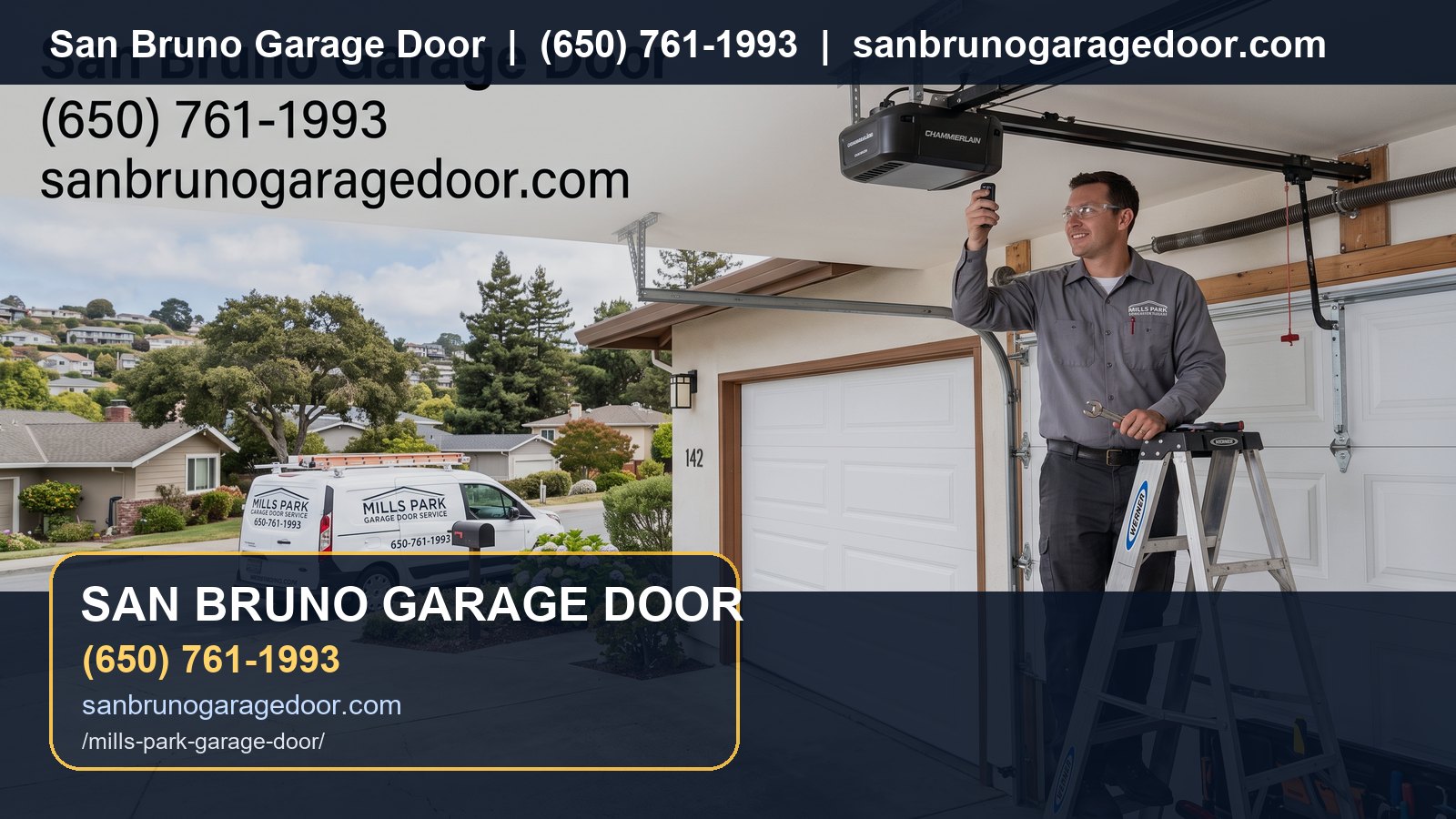 Mills Park Garage Door Service branded visual