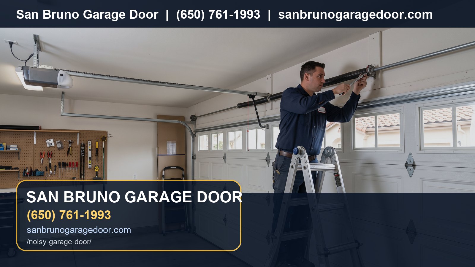 Noisy Garage Door San Bruno branded visual