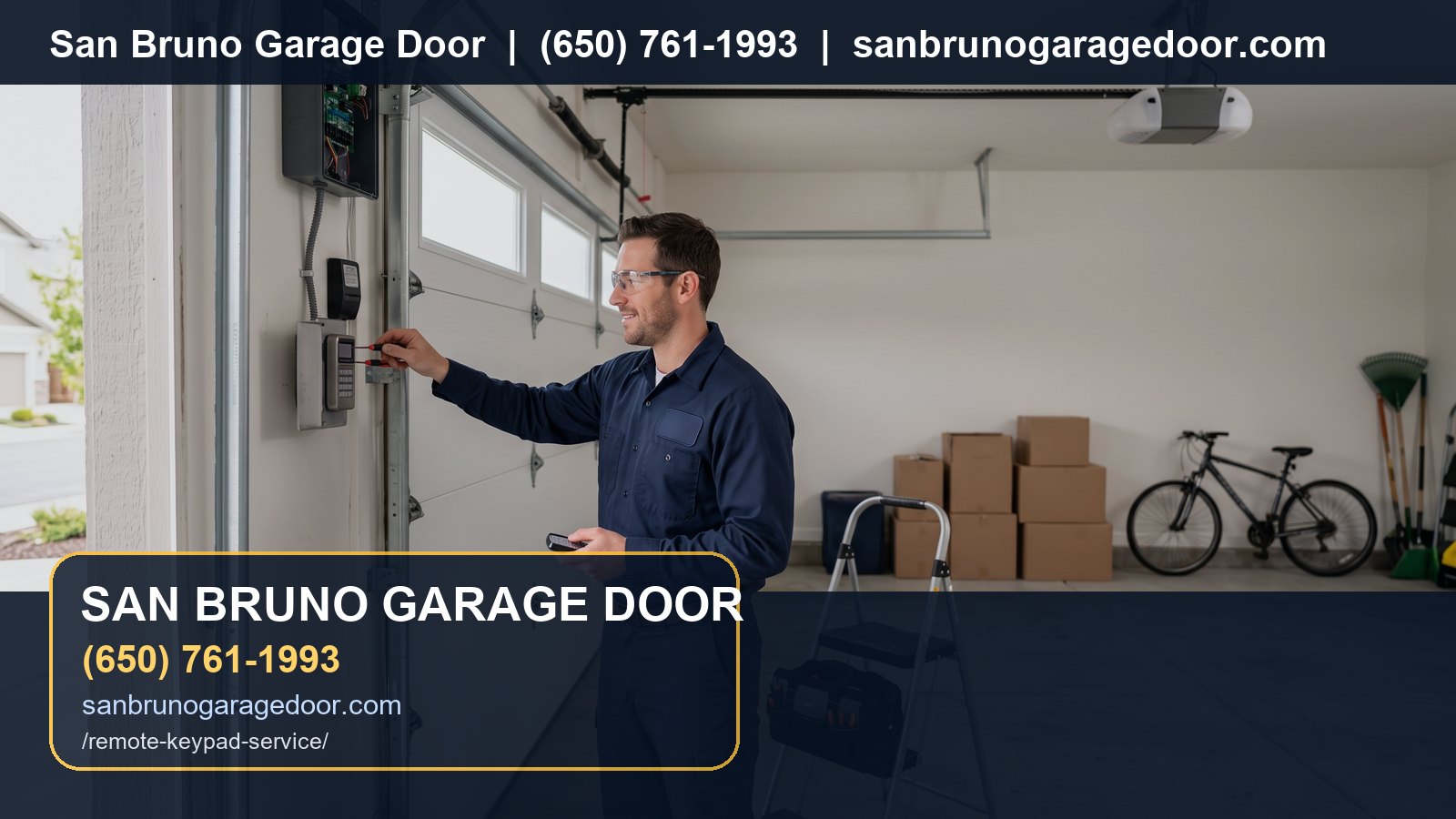Garage Door Remote and Keypad Service San Bruno branded visual