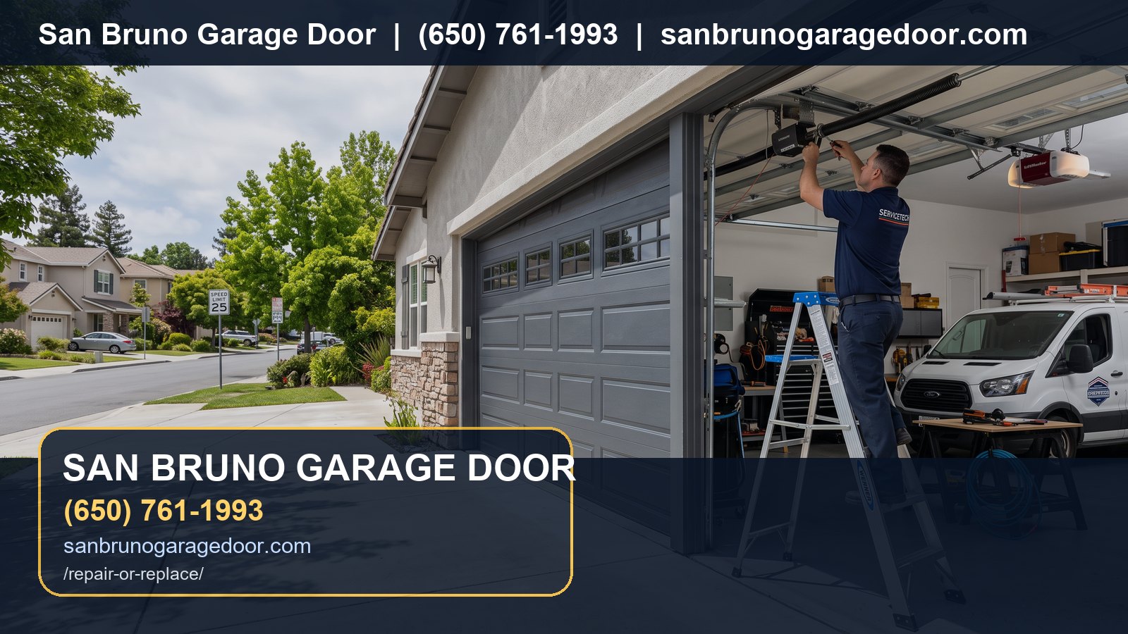Repair or Replace a Garage Door in San Bruno branded visual